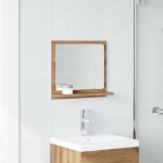 vidaXL Dulap baie cu oglindă stejar artizanal 40x11x37 cm, lemn vidaXL Dulap baie cu oglindă stejar artizanal 40x11x37 cm, lemn