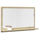 vidaXL Dulap baie cu oglindă stejar sonoma 60x11x37 cm lemn prelucrat vidaXL Dulap baie cu oglindă stejar sonoma 60x11x37 cm lemn prelucrat