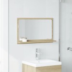 vidaXL Dulap baie cu oglindă stejar sonoma 60x11x37 cm lemn prelucrat vidaXL Dulap baie cu oglindă stejar sonoma 60x11x37 cm lemn prelucrat