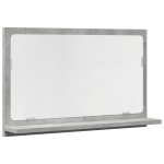 vidaXL Dulap baie cu oglindă, gri beton, 60x11x37 cm, lemn prelucrat vidaXL Dulap baie cu oglindă, gri beton, 60x11x37 cm, lemn prelucrat