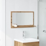 vidaXL Dulap baie cu oglindă stejar artizanal 60x11x37 cm, lemn vidaXL Dulap baie cu oglindă stejar artizanal 60x11x37 cm, lemn