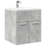 vidaXL Dulap de chiuvetă baie, gri beton 41x38,5x46 cm lemn prelucrat vidaXL Dulap de chiuvetă baie, gri beton 41x38,5x46 cm lemn prelucrat