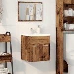 vidaXL Dulap chiuvetă baie, lemn vechi, 41x38,5x46 cm, lemn prelucrat vidaXL Dulap chiuvetă baie, lemn vechi, 41x38,5x46 cm, lemn prelucrat
