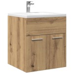 vidaXL Dulap chiuvetă baie, stejar artizanal 41x38,5x46 cm lemn vidaXL Dulap chiuvetă baie, stejar artizanal 41x38,5x46 cm lemn
