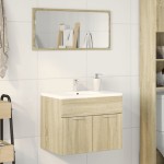 vidaXL Dulap de chiuvetă, stejar Sonoma, 60x38,5x46 cm, PAL vidaXL Dulap de chiuvetă, stejar Sonoma, 60x38,5x46 cm, PAL