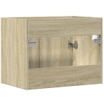 vidaXL Dulap de chiuvetă, stejar Sonoma, 60x38,5x46 cm, PAL vidaXL Dulap de chiuvetă, stejar Sonoma, 60x38,5x46 cm, PAL