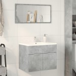 vidaXL Dulap de chiuvetă, gri beton, 60x38,5x46 cm, PAL vidaXL Dulap de chiuvetă, gri beton, 60x38,5x46 cm, PAL