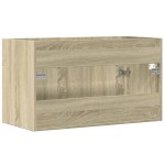 vidaXL Dulap de chiuvetă, stejar Sonoma, 80x38,5x46 cm, PAL vidaXL Dulap de chiuvetă, stejar Sonoma, 80x38,5x46 cm, PAL