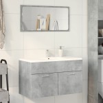 vidaXL Dulap de chiuvetă, gri beton, 80x38,5x46 cm, PAL vidaXL Dulap de chiuvetă, gri beton, 80x38,5x46 cm, PAL