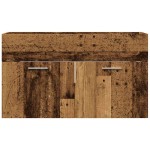 vidaXL Dulap chiuvetă baie, lemn vechi, 80x38,5x46 cm, lemn prelucrat
