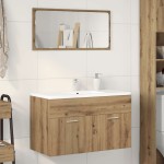 vidaXL Dulap chiuvetă baie, stejar artizanal 80x38,5x46 cm lemn vidaXL Dulap chiuvetă baie, stejar artizanal 80x38,5x46 cm lemn