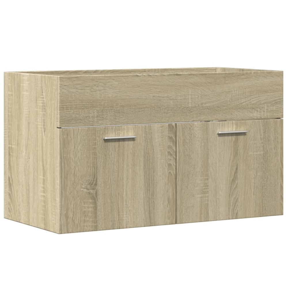 vidaXL Dulap chiuvetă baie, stejar sonoma 90x38,5x46 cm lemn prelucrat
