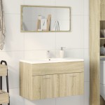 vidaXL Dulap chiuvetă baie, stejar sonoma 90x38,5x46 cm lemn prelucrat vidaXL Dulap chiuvetă baie, stejar sonoma 90x38,5x46 cm lemn prelucrat