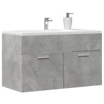 vidaXL Dulap de chiuvetă baie gri beton, 90x38,5x46 cm, lemn prelucrat vidaXL Dulap de chiuvetă baie gri beton, 90x38,5x46 cm, lemn prelucrat