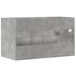 vidaXL Dulap de chiuvetă baie gri beton, 90x38,5x46 cm, lemn prelucrat vidaXL Dulap de chiuvetă baie gri beton, 90x38,5x46 cm, lemn prelucrat