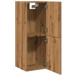 vidaXL Dulap suspendat de baie, stejar, 30x30x80 cm, lemn prelucrat