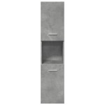 vidaXL Dulap suspendat de baie, gri beton, 30x30x130 cm lemn prelucrat