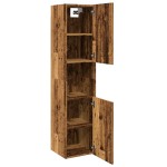 vidaXL Dulap suspendat de baie, lemn vechi 30x30x130 cm lemn prelucrat