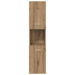 vidaXL Dulap suspendat de baie, stejar artizanal, 30x30x130 cm, lemn