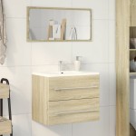 vidaXL Dulap de chiuvetă, stejar sonoma, 60x38,5x48 cm, PAL vidaXL Dulap de chiuvetă, stejar sonoma, 60x38,5x48 cm, PAL
