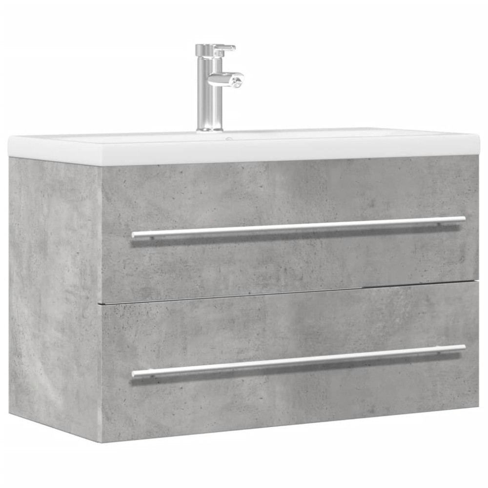 vidaXL Dulap de chiuvetă gri beton 80x38,5x48 cm lemn prelucrat