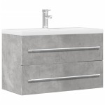 vidaXL Dulap de chiuvetă gri beton 80x38,5x48 cm lemn prelucrat vidaXL Dulap de chiuvetă gri beton 80x38,5x48 cm lemn prelucrat