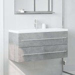 vidaXL Dulap de chiuvetă, gri beton, 100x38,5x48 cm, PAL vidaXL Dulap de chiuvetă, gri beton, 100x38,5x48 cm, PAL