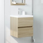 vidaXL Dulap de chiuvetă, stejar Sonoma, 41x38,5x45 cm, PAL vidaXL Dulap de chiuvetă, stejar Sonoma, 41x38,5x45 cm, PAL