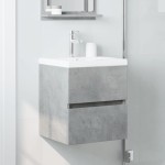 vidaXL Dulap pentru chiuvetă, gri beton, 41x38,5x45 cm, PAL vidaXL Dulap pentru chiuvetă, gri beton, 41x38,5x45 cm, PAL