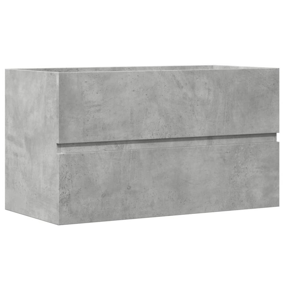 vidaXL Dulap suspendat de baie, gri beton 80x38,5x45 cm lemn prelucrat