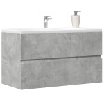 vidaXL Dulap suspendat de baie, gri beton 80x38,5x45 cm lemn prelucrat vidaXL Dulap suspendat de baie, gri beton 80x38,5x45 cm lemn prelucrat