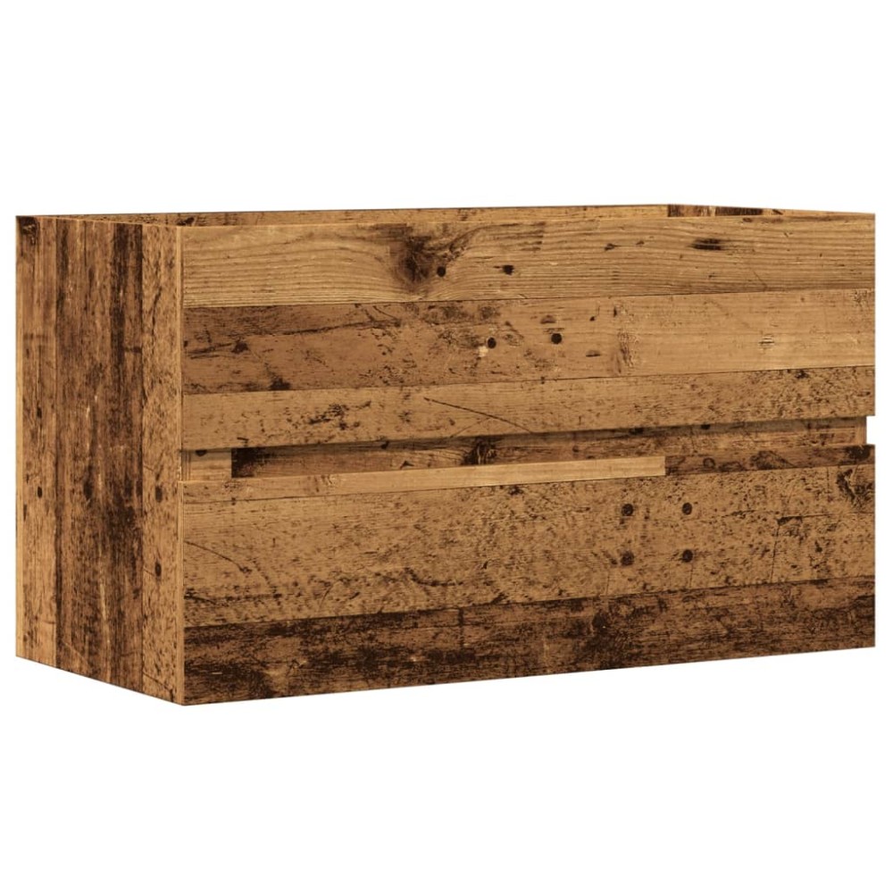 vidaXL Dulap suspendat de baie lemn vechi 80x38,5x45 cm lemn prelucrat