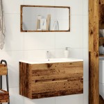vidaXL Dulap suspendat de baie lemn vechi 80x38,5x45 cm lemn prelucrat vidaXL Dulap suspendat de baie lemn vechi 80x38,5x45 cm lemn prelucrat
