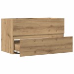 vidaXL Dulap pentru baie stejar artizanal 80x38,5x45 cm lemn prelucrat vidaXL Dulap pentru baie stejar artizanal 80x38,5x45 cm lemn prelucrat