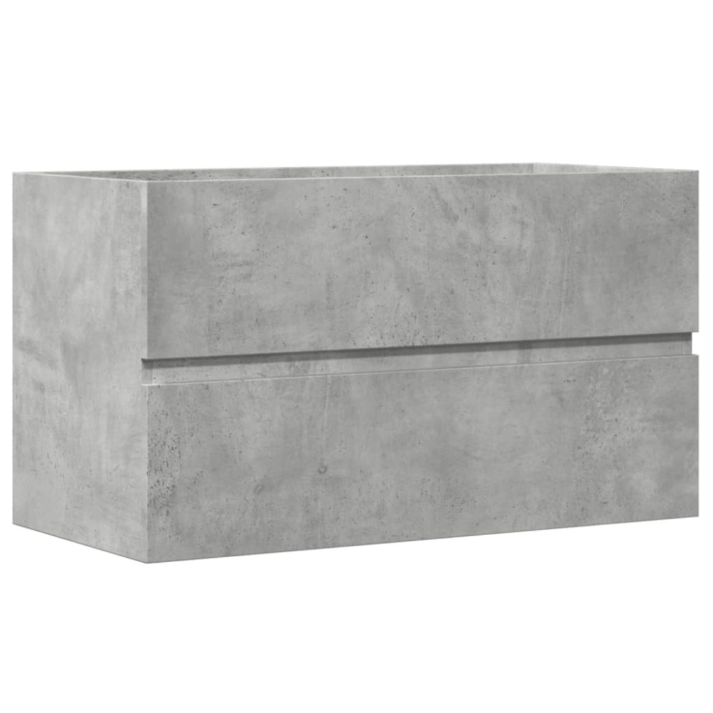 vidaXL Dulap de chiuvetă, gri beton, 90x38,5x45 cm, lemn prelucrat