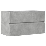 vidaXL Dulap de chiuvetă, gri beton, 90x38,5x45 cm, lemn prelucrat