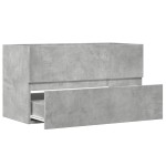 vidaXL Dulap de chiuvetă, gri beton, 90x38,5x45 cm, lemn prelucrat