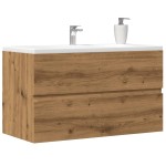 vidaXL Dulap de chiuvetă stejar artizanal 90x38,5x45 cm lemn prelucrat vidaXL Dulap de chiuvetă stejar artizanal 90x38,5x45 cm lemn prelucrat