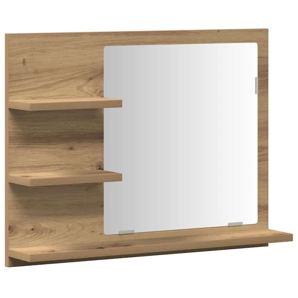vidaXL Dulap cu oglindă de baie, stejar artizanal, 60x10,5x45 cm