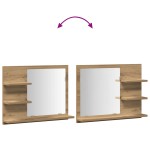 vidaXL Dulap cu oglindă de baie, stejar artizanal, 60x10,5x45 cm vidaXL Dulap cu oglindă de baie, stejar artizanal, 60x10,5x45 cm