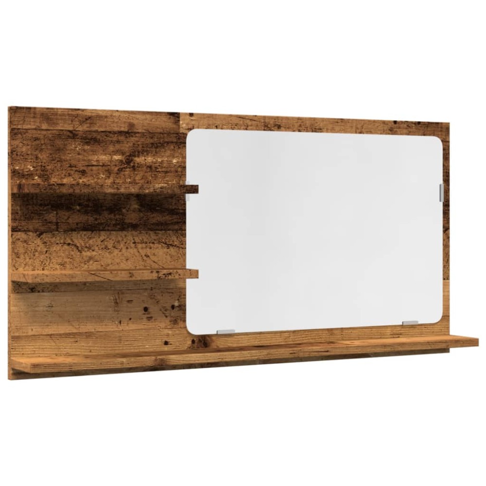 vidaXL Dulap baie cu oglindă, lemn vechi, 90x11x45 cm, lemn prelucrat