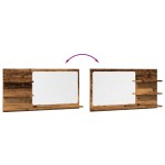 vidaXL Dulap baie cu oglindă, lemn vechi, 90x11x45 cm, lemn prelucrat vidaXL Dulap baie cu oglindă, lemn vechi, 90x11x45 cm, lemn prelucrat