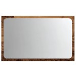 vidaXL Oglindă de baie cu lumină LED, lemn vechi, 60x8,5x38 cm