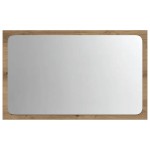 vidaXL Oglindă de baie cu lumină LED, stejar artizanal, 60x8,5x38 cm