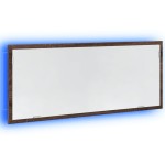 vidaXL Oglindă de baie LED stejar maro, 100x8,5x37 cm lemn prelucrat
