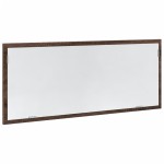 vidaXL Oglindă de baie LED stejar maro, 100x8,5x37 cm lemn prelucrat