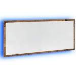 vidaXL Oglindă de baie LED lemn vechi, 100x8,5x37 cm lemn prelucrat