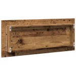 vidaXL Oglindă de baie LED lemn vechi, 100x8,5x37 cm lemn prelucrat