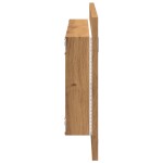vidaXL Oglindă baie LED stejar artizanal, 100x8,5x37 cm lemn prelucrat