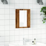 vidaXL Dulap cu oglindă cu LED de baie, lemn vechi, 40x12x45 cm, lemn vidaXL Dulap cu oglindă cu LED de baie, lemn vechi, 40x12x45 cm, lemn